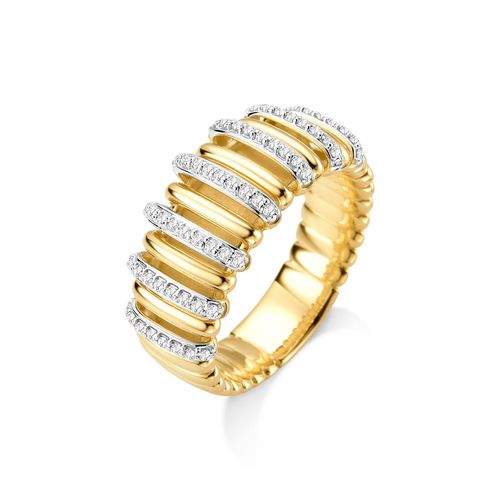 Anel Ouro Amarelo Diamante