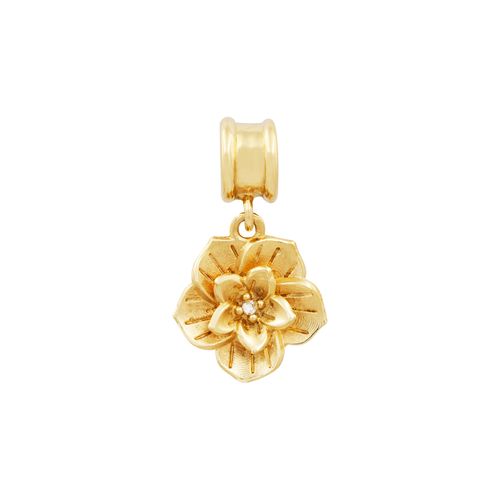 Pingente Flor Ouro Amarelo Diamante
