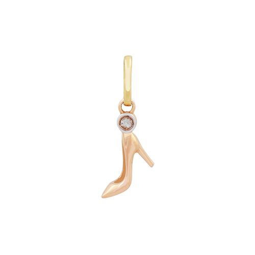 Pingente Sapato Ouro Amarelo e Rosé Topázio