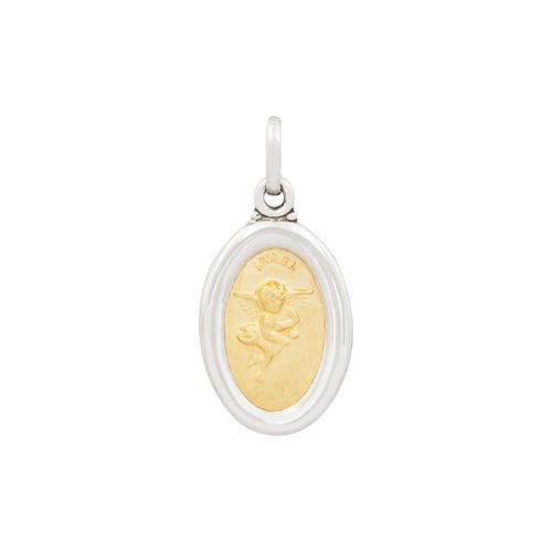 Pingente Anjo Sitael Ouro Amarelo e Aço