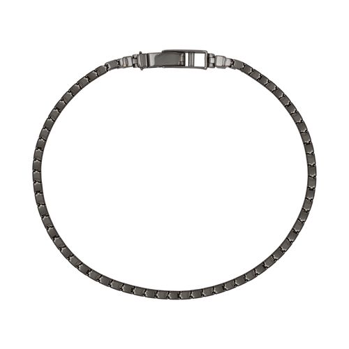 Pulseira Ouro Branco com Ródio Negro