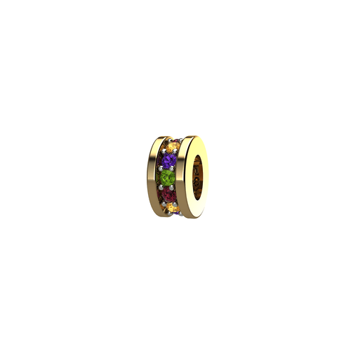 Pingente Ouro Amarelo Rodolita,Peridoto
